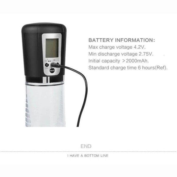 electric lcd penis pump enlargement vacuum dick extender men sex toy increase length enlarger male train erotic erection trainer 6